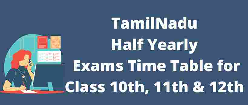 TN Half Yearly Time Table 2023-24