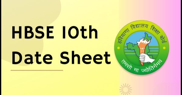 HBSE 10th Date Sheet 2024