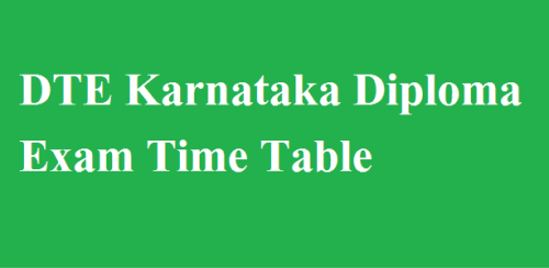 DTE Karnataka Diploma Time Table 2024