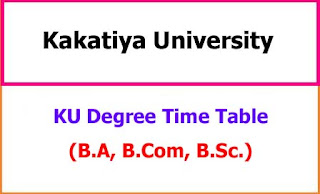 KU Degree Time Table 2024
