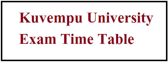 Kuvempu University Time Table 2024