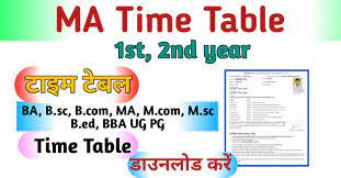 MA Time Table 2024